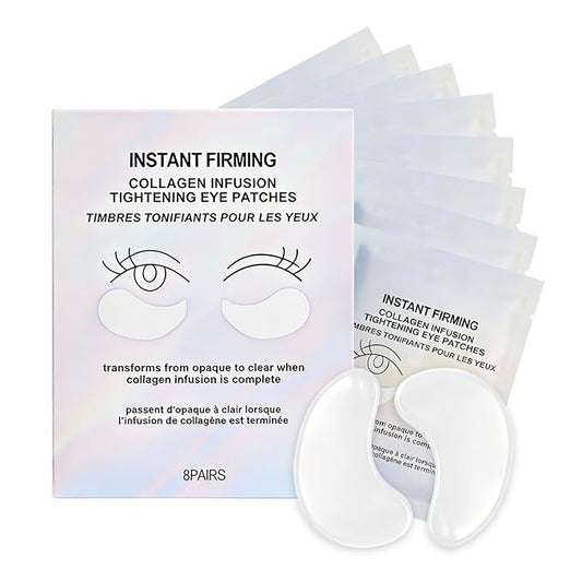 Instant Firm Under Eye Patches - Collagen Firming & Lifting Eye Masks | Reduce Puffiness, Dark Circles, Fine Lines & Wrinkles | with Hyaluronic Acid for Hydration & Firming, 8 Pair Pack1
