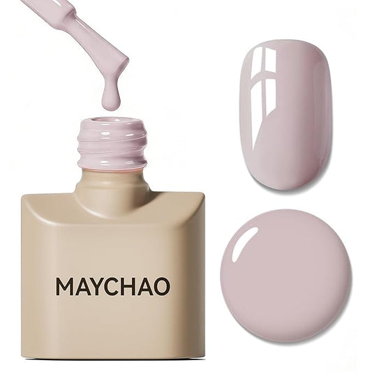MAYCHAO 15ML Gel Nail Polish 1Pc Stone Beige Gel Polish Soak Off UV LED Nail Polish Nail Art Starter Manicure Salon DIY at Home, 0.5 OZ