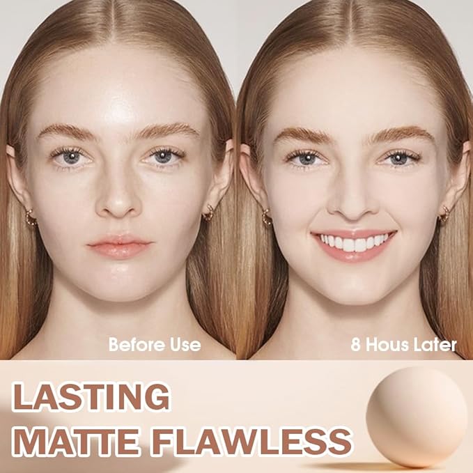 evpct Oil Control Pressed Face Powder Compact for Women, Translucent Setting Powder Makeup Foundation for Women, Waterproof Long Lasting Lightweight, polvo compacto de maquillaje, 14 Nude Translucent