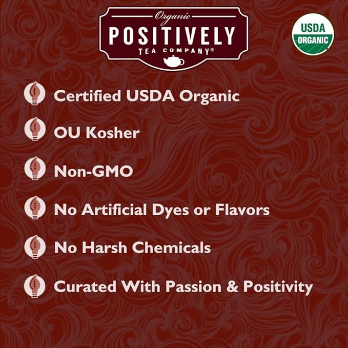 Organic Positively Tea Company, Ginger Snap Rooibos Tea, Loose Leaf, 4 Ounce