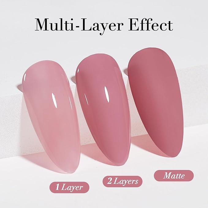 AZUREBEAUTY Valentine's Nail Polish, Hazy Rose Quick Dry Nail Lacquer Natural Strengthening Treatment Kit DIY Salon at Home Women Gifts 0.34 fl oz