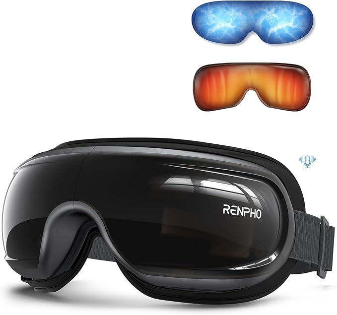 RENPHO Eyeris 3 Eye Massager with Heat and Cooling, FSA Eligible HSA, Birthday Christmas Gifts for Women Men Him Her, Voice Control Eye Mask for Migraines, Eye Care with DIY Massage, Reduce Dry Eyes