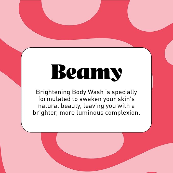 NATURE WELL Beamy Brightening & Cleansing Body Wash, Infused With Fruit AHA Blend, Vitamin C, & Mango Seed Butter, Scented With Black Currant, Jasmine & Vanilla Woods, 13 Fl Oz