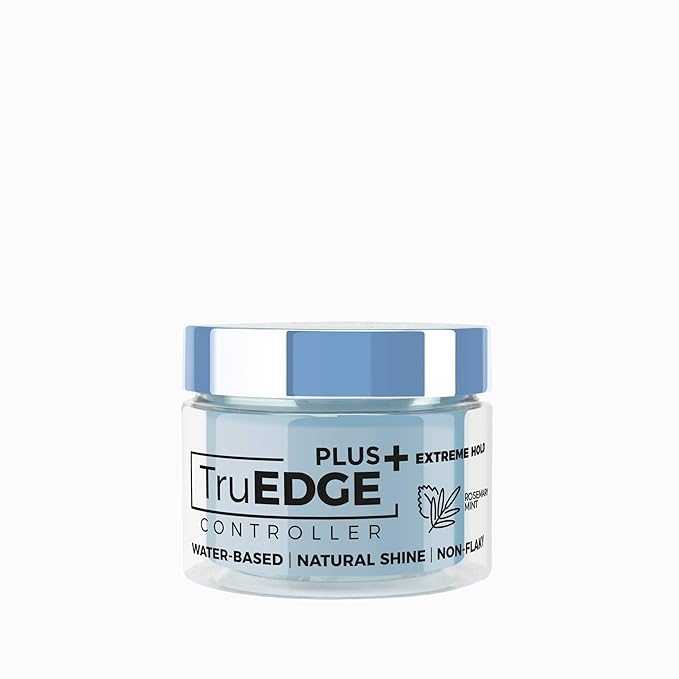 NICKA K NEW YORK Tyche TruEDGE Plus Controller – 100ml / 3.38 fl oz – Water-Based, Black Castor Oil & Hemp Seed Oil – Long-Lasting Hold, Non-Flaky, Natural Shine, 8 Fragrances (HETR22 Rosemary Mint)