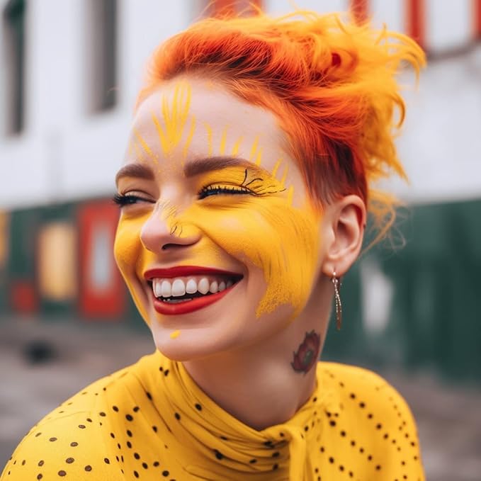Face and Body Paint Yellow(30gm)Non-Toxic High-Quality Paint for Children and Adults Halloween Makeup, Costumes, Festivals