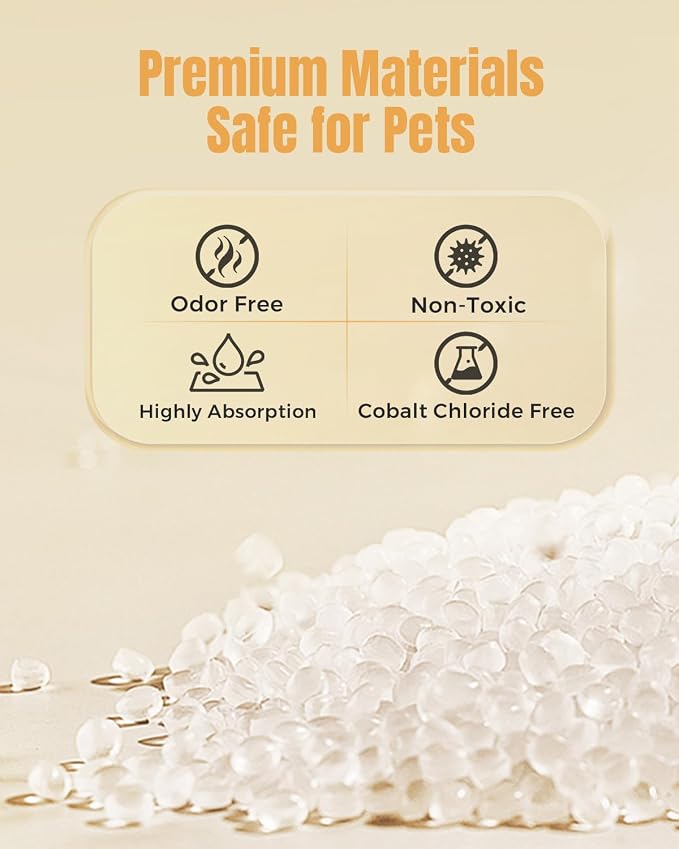 8 Pack Pet Food Desiccant Bag with Color Indicating for Automatic Cat Dog Feeder, Desiccant Packs Replacement Compatible with Petlibro, Keep Food Dry & Fresh(Individually Packaged)