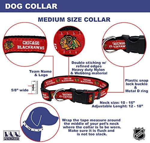Pets First NHL Collar for Dogs & Cats. Adjustable, Cute, & Stylish! The Ultimate Hockey Fan Collar!