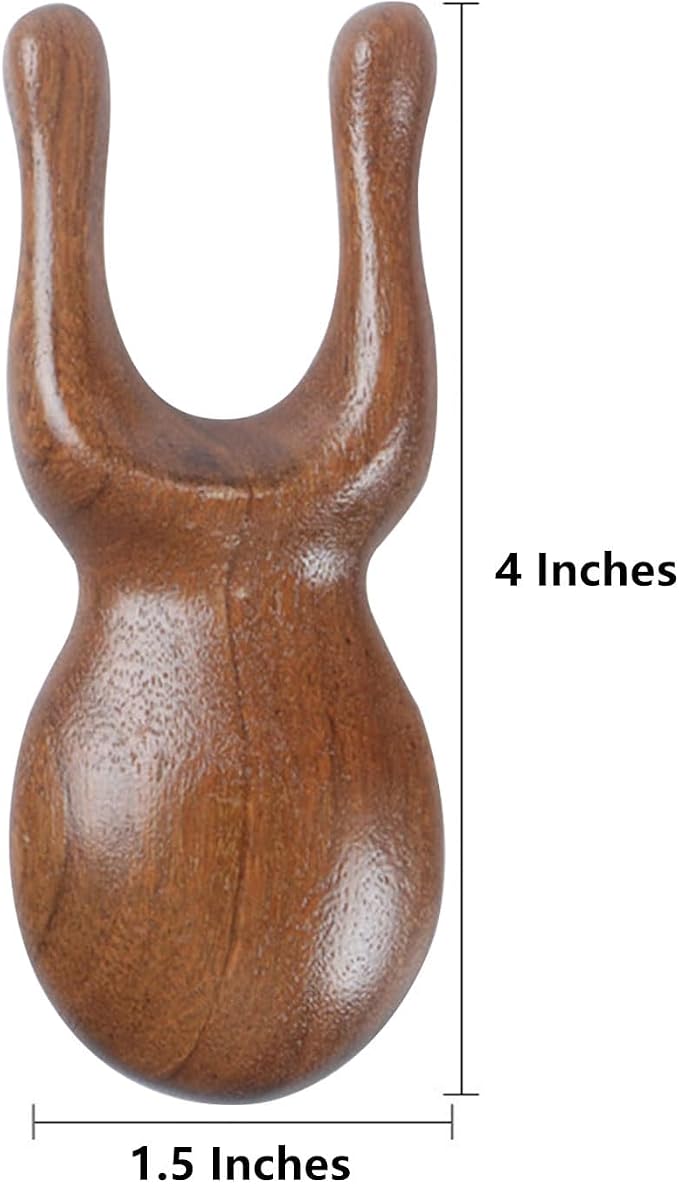 OULIGET Natural Wooden Nose Guasha Massage Tools Anti-Static, Eyes Facial Wood Gua Sha Tool,face Manual Massager Tool, Multifunctional Handheld Meridians Acupoint Massage Tool,1 Pieces.