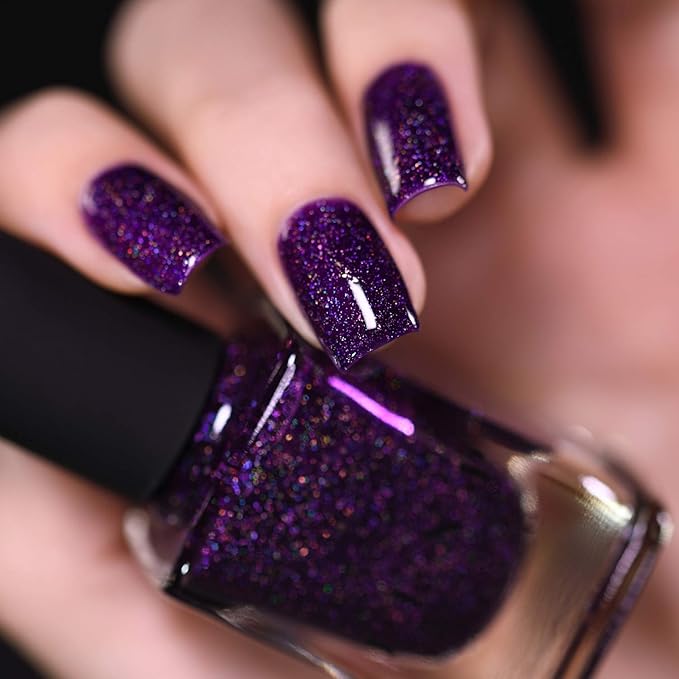 ILNP Vanity - Deep Purple Holographic Nail Polish, Endless Depth, Chip Resistant, Non-Toxic, Vegan, Cruelty Free