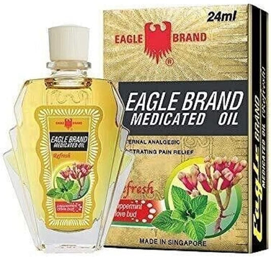 1 Pack - Yellow Essential Oil - 1 Chai Dau Vang Con O - 24 mL per Bottle - Product of Singapore