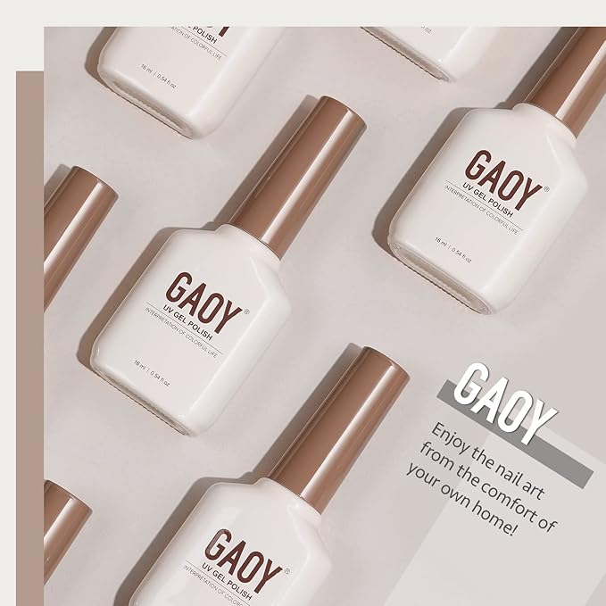 GAOY White Gel Nail Polish, 16ml Color 1002 Soak Off UV Light Cure Gel Polish for French Tips Nail Art DIY Manicure at Home