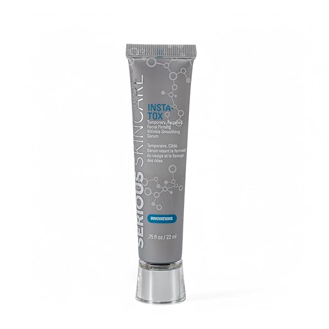 Serious Skincare INSTA-TOX Instant Wrinkle Filler for Face Serum, to Smooth + Blur Fine Lines, Deep Wrinkles, Lip Lines, Crow’s Feet & Pores, Temporary Face Tightener, .75 oz