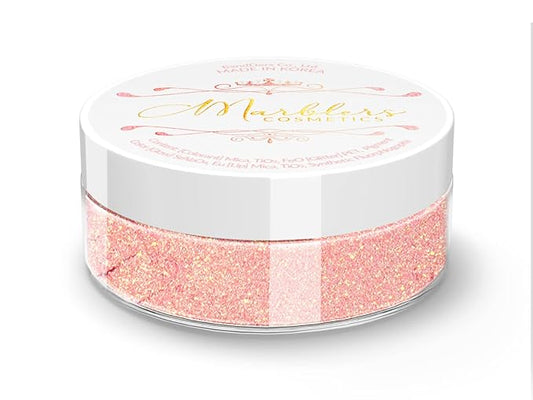 MARBLERS Chunky Natural Mica Powder [Blossom Pearl] 0.11oz (3g) | Highly Pigmented | Non-Toxic, Vegan, Cruelty-Free | Eyeshadow, Body Butter, Nail Polish, Nail Art | Party, Body, Face Makeup