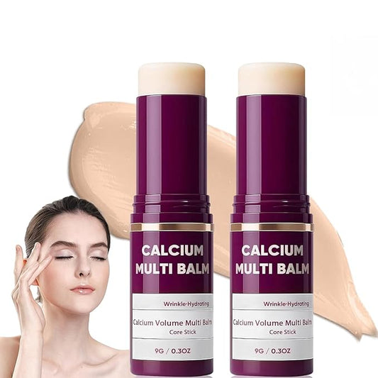 Calcium Multi Balm Stick, Calcium Volume Multi Balm, Korean Collagen Hydrating & Moisturizing Stick, Anti-Aging, Firming Skin, Reduce Fine Lines, Suitable for Face, Eyes, Neck (2)