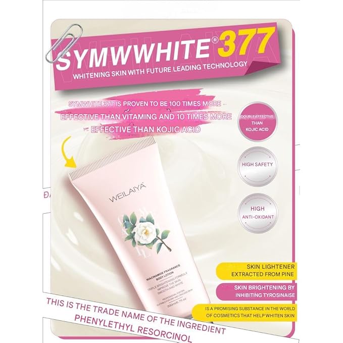 Weilaiya Niacinamide Body Lotion for Women – Brightening & Hydrating Moisturizer with Camellia Oil, Long-Lasting Floral Scent, Smooth Radiant Skin, Non-Sticky, Anti-Aging, Non-Comedogenic