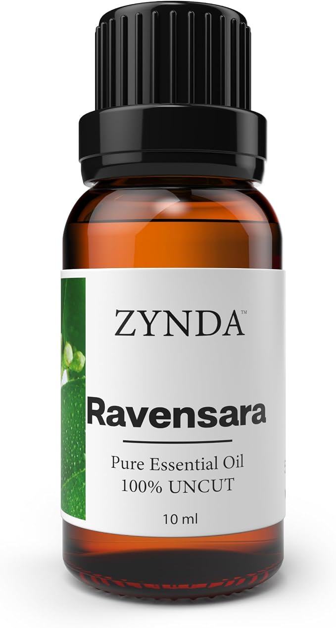 Ravensara Essential Oil Organic & Pure – 100% Natural Aromatherapy Oils for Skin, Hair & Relaxation – Premium Ravensara Essential Oil for Diffuser, Massage & Wellness, Lab Tested – 10ml