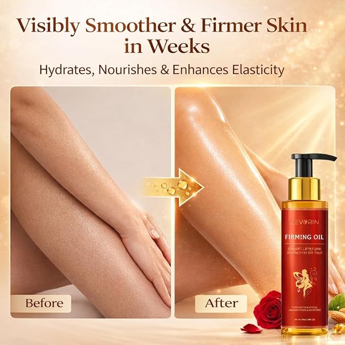 Body Firming Oil - Skin Tightening & Hydrating, for Arms, Legs, Stomach, Deep Moisturizing Body Oil for Smooth