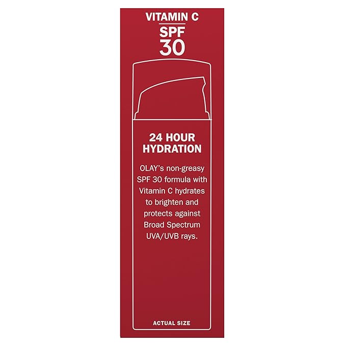 Olay Super Cream with Sunscreen SPF 30,Trial Size,Lightweight Face Moisturizer with Sun Protection,5-in-1 Skin Care Benefits - Hydrating,Brightening,Firming - Niacinamide,Vitamin C,15 mL,(Pack of 2)
