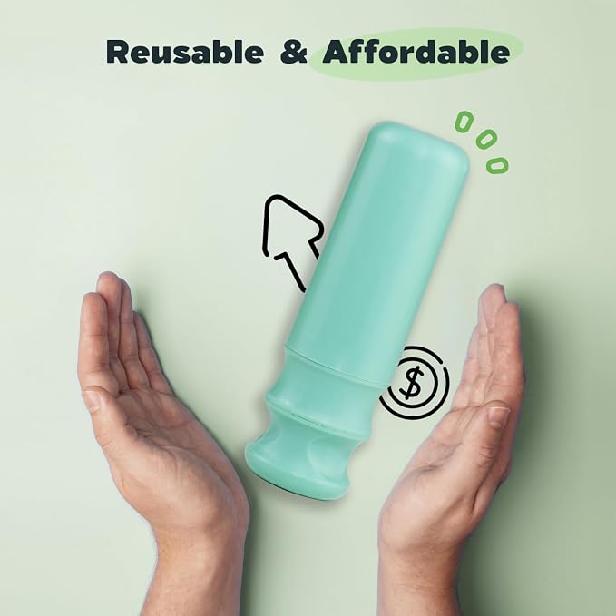SHORDY Menstrual Cup Applicator & Lube Set - Easy Insertion Tool (Green) | Works with Most Cups, Reusable Copa menstrual Aplicador, Includes lubricant, Easy-to-use cup tool
