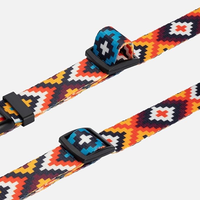 CollarDirect Aztec Dog Collar Adjustable Nylon Tribal Pattern Geometric Pet Collars for Dogs Small Medium Large Puppy (Aztec Sunset, Neck Fit 18"-26"