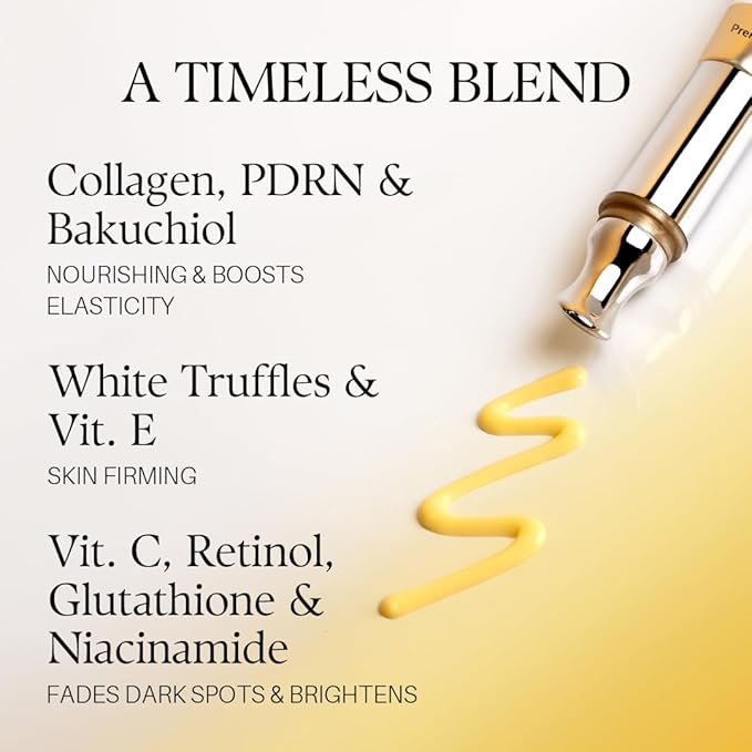 d'alba Piedmont Vita Toning Galvanic Eye Cream (0.51 fl oz), Hydrating & Firming Eye Cream with White Truffle, Collagen & Vitamin C, Radiance Care, Multi-Area Wrinkle Care