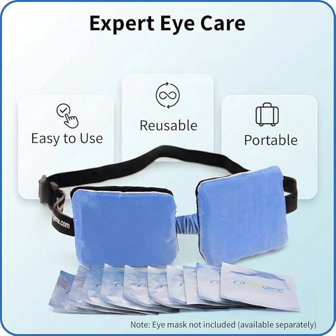 EyeGiene 30 Pairs of Warming Wafers for Insta-Warmth System Eye Mask, Dry Eye Mask, Multi-Use Heat Treatment for Dryness, Fatigue, Styes, Blepharitis, Medical Device, Travel Accessories, Refill Pack