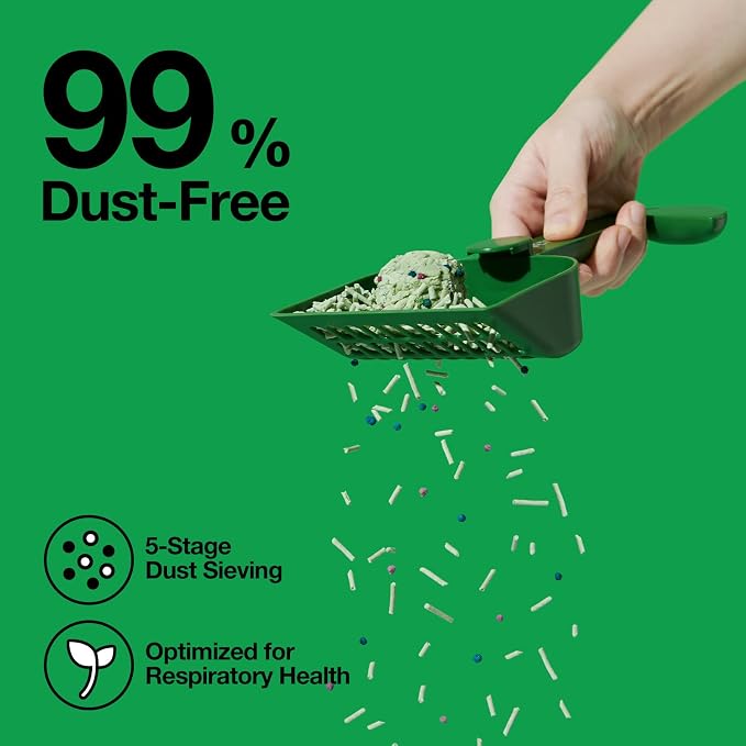 VETRESKA Tofu Cat Litter, Odor Control, Greentea 5.5lb×2bags | Natural Kitty Litter Strong Clumping Flushable Cat Litter Pellet Ultra Absorbent,Dust-Free,Low Tracking Deodorant Tofu Litter