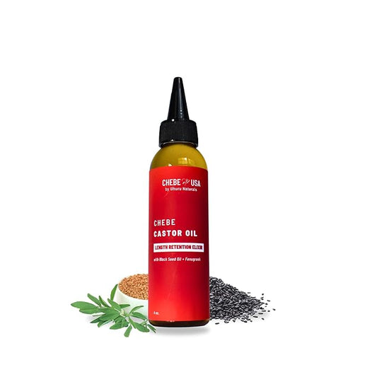 Original Chebe Hair Oil with FenuGreek (4oz) – Nourishing & Moisturizing Hair Treatment for Thicker-Looking Hair – Infused with Black Seed, Clove & Rosemary – Authentic Chebe for All Hair Types