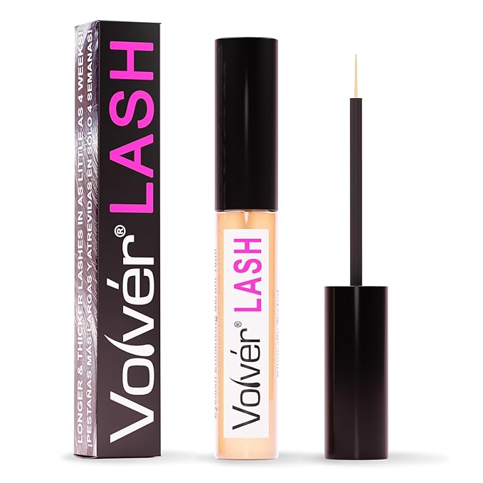 Volver LASH Enhancing Serum for Longer Thicker Denser Eyelashes | Advanced Stem Cell Formula with Minimal Ingredients for women | Clinically Tested and Dermatologist Approved | MADE IN USA 10ml