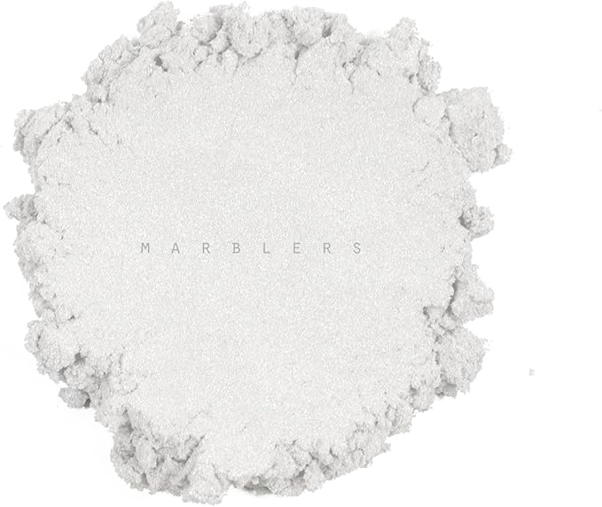 MARBLERS White Mica Powder [Off White] 4oz (113g) | Cosmetic Grade | Epoxy Resin Pigment, Dye | Non-Toxic, Vegan, Cruelty-Free | Lip Gloss, Nails, Body Butter, Bath Bomb, Candle & Soap Making