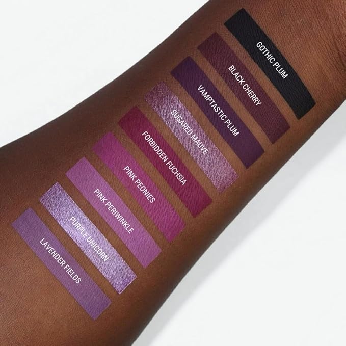 Aromi Purple Lilac Metallic Liquid Lipstick | Bright Lavender Lip Color with Shimmery Finish, Vegan and Cruelty-free, Long-Lasting, Smudge Proof, Handmade (Purple Unicorn)