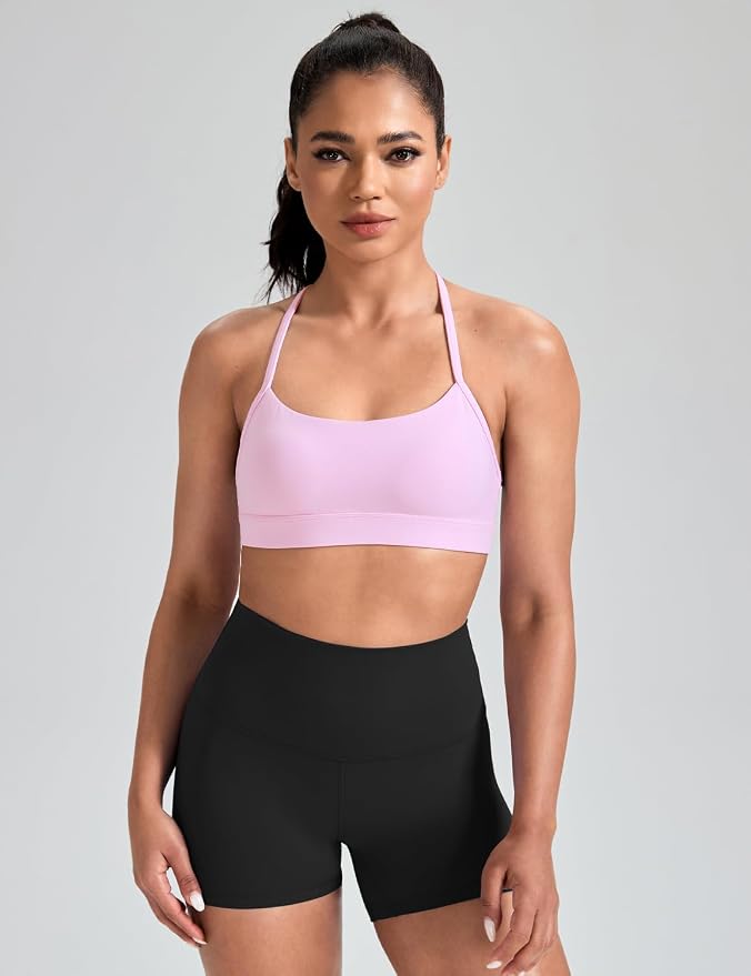 HeyNuts to Freest Womens Y Back Sports Bra, Spaghetti Strap Racerback Low Impact Workout Yoga Tops Padded A-C Cups *Updated