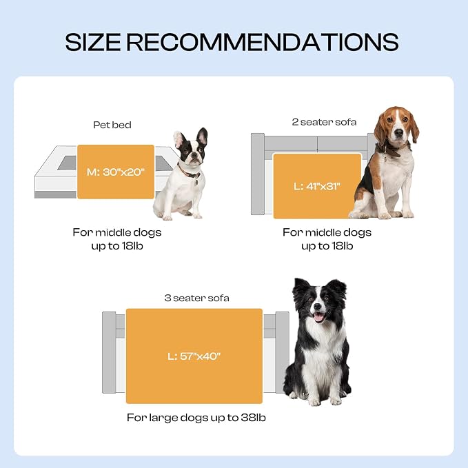 Luciphia Ultra Soft Sherpa Fleece Dog Puppy Cat Blanket for Small Pets | Calming Plush Throw for Crate, Couch, Car, Bed. Machine Washable. Puppy Essential, Cat Stuff,Haze Blue,57"x40"