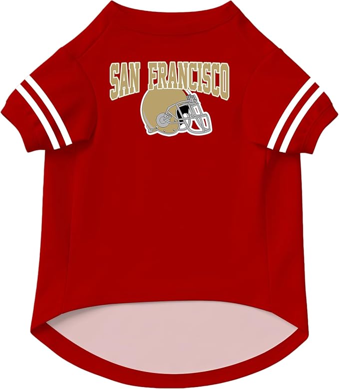 San Francisco Dog Clothes Personalized Pet Jersey T-Shirt Custom Name Number