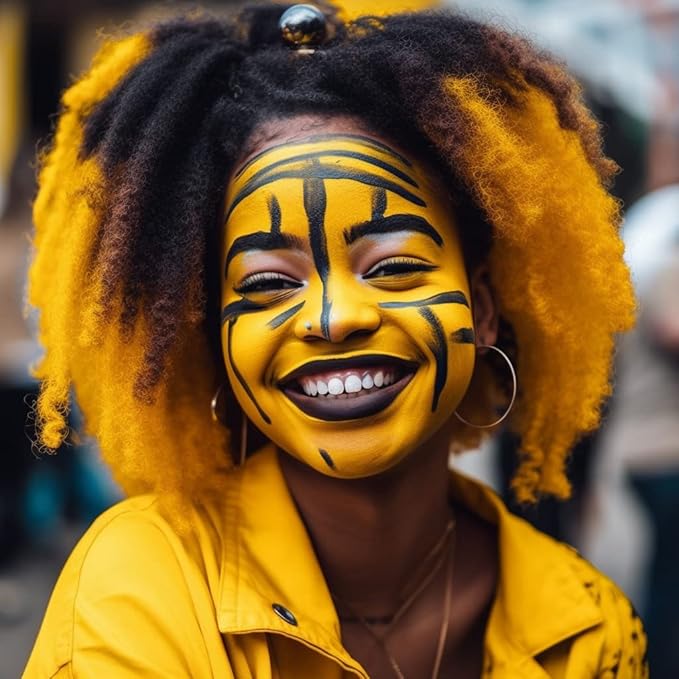 Face and Body Paint Yellow(30gm)Non-Toxic High-Quality Paint for Children and Adults Halloween Makeup, Costumes, Festivals