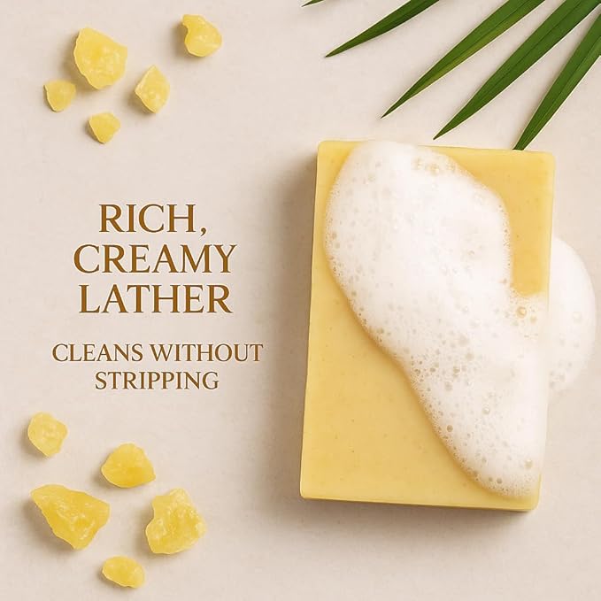 Moroccan Sulfur Soap Bar – Natural Handmade Cleanser for Clear, Balanced Skin & Blemish Control with Argan Oil and Shea Butter – Clarifying Face & Body Wash – 3.5 Oz