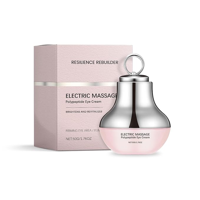 Electric Massage Eye Cream for Dark Circle,Electric Massage Polypeptide Eye Cream,Under EyeCream Firm and Smooth Fine Lines with Gentle Vibration for Firming Hydrating and Refreshing (1.76oz)
