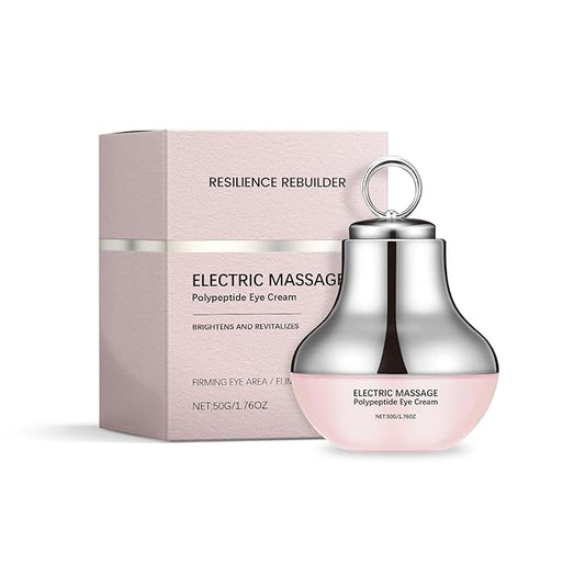 Electric Massage Eye Cream for Dark Circle,Electric Massage Polypeptide Eye Cream,Under EyeCream Firm and Smooth Fine Lines with Gentle Vibration for Firming Hydrating and Refreshing (1.76oz)