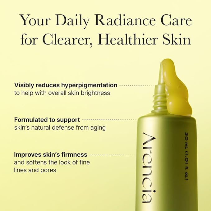 Arencia Vitamin C Booster Shot Serum with Glutathione, Niacinamide and Vitamin E for Dark Spot Care, Fine Lines & Wrinkles, Glass Skin, Korean Skincare 30ml/1.01 fl.oz