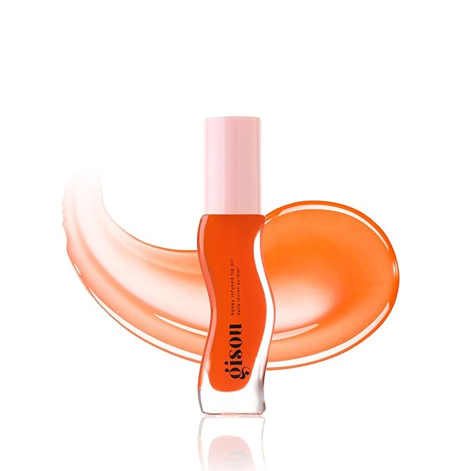 Gisou Honey Infused Hydrating Lip Oil, Nourishing Lip Moisturizer for Dry Lips, 0.27 fl oz (Mango Passion Punch)