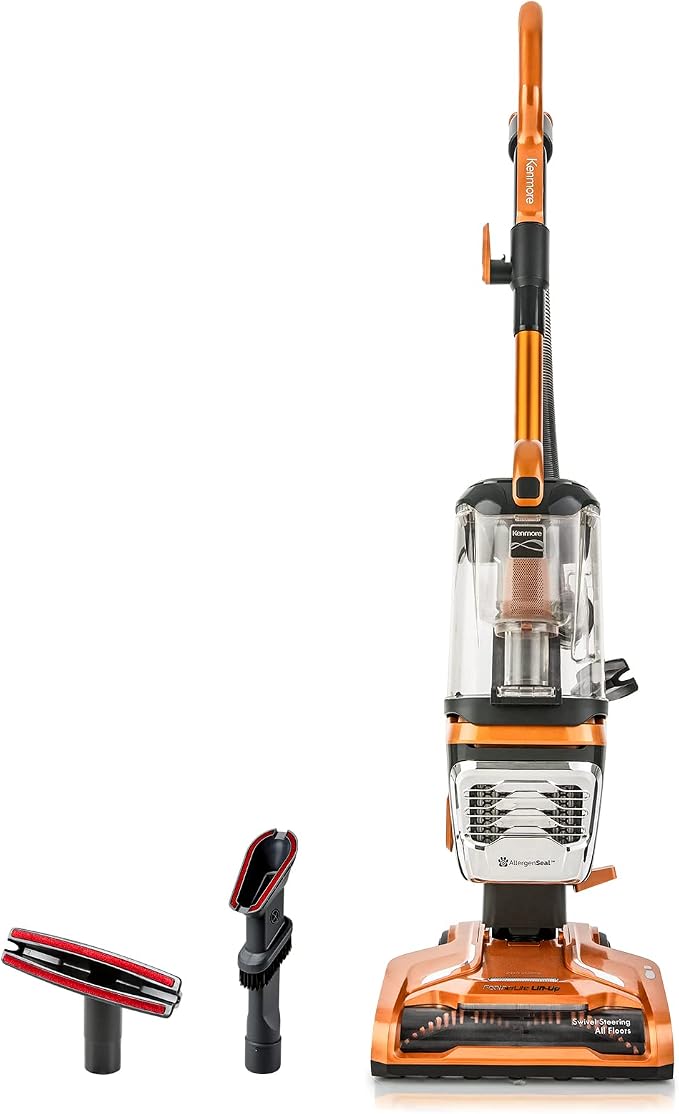 Kenmore Featherlite Lift-Up Bagless Upright Vacuum | 2-Motor Power Suction, Lightweight Carpet Cleaner with HEPA Filter, 2 Cleaning Tools for Pet Hair, Hard Floor - DU4080