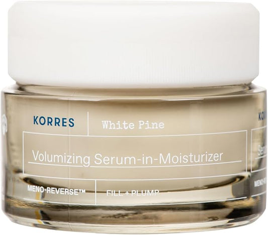 KORRES White Pine Meno-reverse Volumizing Serum-in-moisturizer, 2-in-1 Face Moisturizer For Mature Skin, Post-menopausal Skincare With Natural Peptides & White Pine Extract, 1.4 Fl Oz