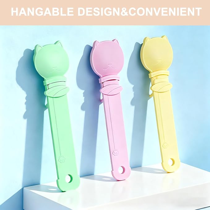 3PCS Cat Strip Feeder, Cats Stripe Squeeze Spoon, Multifunctional Lickable Treat Feeding Dispenser for Cat Liquid Snack and Wet Food