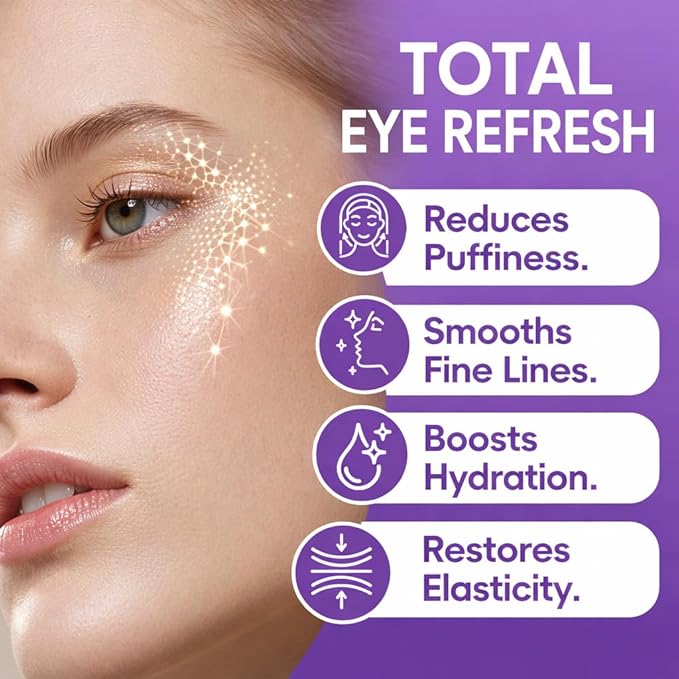 NOVELIA Micro Eye Patches with Hyaluronic Acid & Vitamin C, Hydrating Eye Masks for Dark Circles & Puffiness, Smoothing & Firming Under Eye Care, Individually Packed, 12 Patches (6 Pairs)