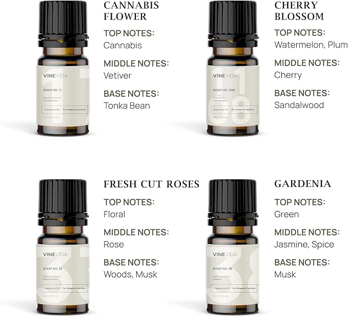 VINEVIDA Floral Diffuser Oil Collection [Set of 8] - Scented Oil | Aromatherapy Diffuser Oils | Made in USA