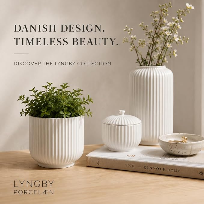 Lyngby Porcelaen Flowerpot | White Porcelain | 4.5 Inches