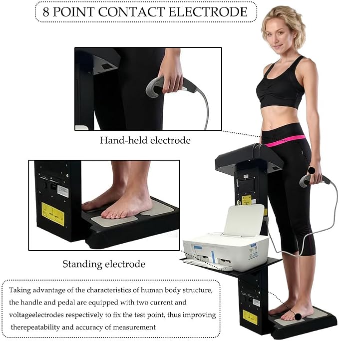 Comprehensive Body Analyzer Accurately Measure Fat, Muscle, and Various Parts of The Torso Black