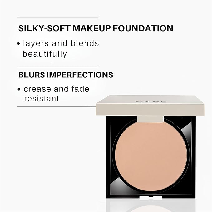 GA-DE Longevity Second Skin Pressed Powder - Face Makeup - Blurs Imperfections and Smooths Fine Lines - 506 Light Medium - 0.39 oz Foundation Powder