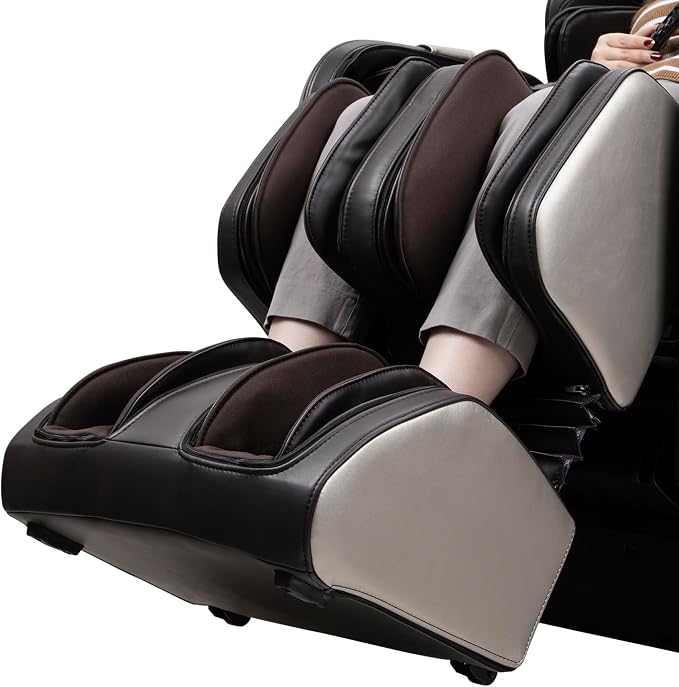 Osaki OS-Atai SL-Track Zero Gravity Full Body Airbag Massage Back and Calf Infrared Heat with Foot Roller Massage (Taupe)