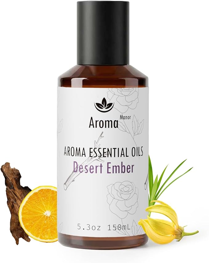 Hotel Scented Essential Oils - Desert Ember- for Waterless Oil Diffuser, Aromatherapy Essential Oil Blends for Diffusers, Luxury Hotel Scents - Inspired by 5 Star Hotels, Air Freshener Room Diffuser